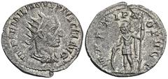 ROMAN COINS MÜNZEN DER RÖMISCHEN KAISERZEIT Aemilianus, 253. AR-Antoninian, Rom; 3,3 g. Drapierte Büste r. mit Strahlenbinde//Mars steht l. mit Schild und Speer. Coh. 25; RIC 6. R Min. korrodiert, kl.