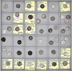 ROMAN COINS LOTS RÖMISCHER MÜNZEN Sammlung römischer Denare: Das interessante Objekt enthält Prägungen der Kaiserzeit von Tiberius bis Maximinus Thrax. und eignet sich durch zahlreiche vertretene Reve