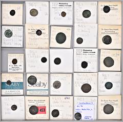 ROMAN COINS LOTS RÖMISCHER MÜNZEN Lot römischer Bronzemünzen: Das interessante Lot enthält überwiegend Folles des 3. und 4. Jahrhunderts. Es finden sich Prägungen u. a. folgender Kaiser: Maxentius, Li