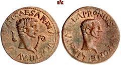 DIE SAMMLUNG DR. W. R., TEIL 7 AFRICA. ZEUGITANA. Æ, AD 20-21, HIPPO REGIUS, Proconsul L. Apronius C.f. (ca. AD 18-21), 26 mm, 6.92 g. TI · CAESAR · DIVI AVGVSTI F · AV[G]V[STVS], bare head of Tiberiu