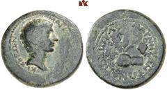 DIE SAMMLUNG DR. W. R., TEIL 7 ASIA. LYDIA. Æ, 30-20 BC, MAGNESIA AD SIPYLUM, Proconsul M. Tullius Cicero Minor and magistrate Theodoros, 24 mm, 8.56 g. ΜΑΡΚΟΣ ΤARΛΛΙΟΣ ΚΙΚΕΡΩΝ, bare head of Cicero Mi