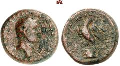 DIE SAMMLUNG DR. W. R., TEIL 7 ASIA. LYCIA ET PAMPHYLIA. Æ, AD 53-56, KIBYRA, Governor T. Clodius Eprius Marcellus (AD 53-56), 18 mm, 5.86 g. MAP- KEΛΛOC, bare head of Marcellus r.//KIBY-PATΩN, eagle 