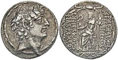 GREEK COINS SYRIA Philippos I., 95-83 v. Chr. AR-Tetradrachme, nach 88 v. Chr, Antiochia; 14,43 g. Kopf r. mit Diadem//Zeus Nikephoros sitzt l. Houghton/Lorber/Hoover 2463.2 a; Newell, Antioch -; SNG 