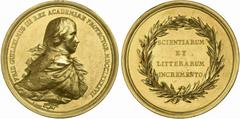 DEUTSCHE MÜNZEN UND MEDAILLEN BRANDENBURG-PREUSSEN PREUSSEN, KÖNIGREICH Friedrich Wilhelm III., 1797-1840. Goldenes Preismedaillon zu 50 Dukaten o. J. (geprägt nach 1801), von F. W. Loos und D. F. Loo