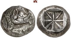 DIE SAMMLUNG DR. KAYA SAYAR, TEIL I - LYKIEN, PAMPHYLIEN UND KILIKIEN LYCIA. Prä- und protodynastische Prägungen. Unbestimmter Dynast AR-Stater, um 500 v. Chr., unbestimmte Münzstätte; 9,16 g. Eberkop