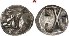 DIE SAMMLUNG DR. KAYA SAYAR, TEIL I - LYKIEN, PAMPHYLIEN UND KILIKIEN LYCIA. Prä- und protodynastische Prägungen. Unbestimmter Dynast AR-Stater, 500/480 v. Chr., unbestimmte Münzstätte; 8,19 g. Eberpr