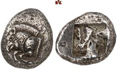 DIE SAMMLUNG DR. KAYA SAYAR, TEIL I - LYKIEN, PAMPHYLIEN UND KILIKIEN LYCIA. Prä- und protodynastische Prägungen. Unbestimmter Dynast AR-Stater, 500/480 v. Chr., unbestimmte Münzstätte; 9,30 g. Eberpr