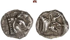 DIE SAMMLUNG DR. KAYA SAYAR, TEIL I - LYKIEN, PAMPHYLIEN UND KILIKIEN LYCIA. Prä- und protodynastische Prägungen. Unbestimmter Dynast AR-Obol, 500/480 v. Chr., unbestimmte Münzstätte; 0,79 g. Eberkopf