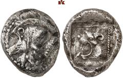 DIE SAMMLUNG DR. KAYA SAYAR, TEIL I - LYKIEN, PAMPHYLIEN UND KILIKIEN LYCIA. Prä- und protodynastische Prägungen. Unbestimmter Dynast AR-Stater, um 480 v. Chr., unbestimmte Münzstätte; 9,45 g. Eberpro