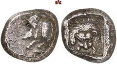 DIE SAMMLUNG DR. KAYA SAYAR, TEIL I - LYKIEN, PAMPHYLIEN UND KILIKIEN LYCIA. Prä- und protodynastische Prägungen. Unbestimmter Dynast AR-Stater, um 480 v. Chr., unbestimmte Münzstätte; 9,29 g. Eberpro