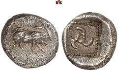 DIE SAMMLUNG DR. KAYA SAYAR, TEIL I - LYKIEN, PAMPHYLIEN UND KILIKIEN LYCIA. Prä- und protodynastische Prägungen. Unbestimmter Dynast AR-Tetrobol, nach 460 v. Chr., unbestimmte Münzstätte; 2,64 g. Ebe