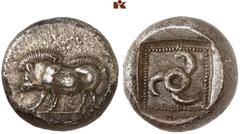 DIE SAMMLUNG DR. KAYA SAYAR, TEIL I - LYKIEN, PAMPHYLIEN UND KILIKIEN LYCIA. Prä- und protodynastische Prägungen. Unbestimmter Dynast AR-Stater, nach 460 v. Chr., unbestimmte Münzstätte; 8,46 g. Eber 