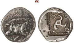 DIE SAMMLUNG DR. KAYA SAYAR, TEIL I - LYKIEN, PAMPHYLIEN UND KILIKIEN LYCIA. Prä- und protodynastische Prägungen. Unbestimmter Dynast AR-Tetrobol, 480/460 v. Chr. (?), unbestimmte Münzstätte; 2,78 g. 