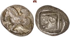 DIE SAMMLUNG DR. KAYA SAYAR, TEIL I - LYKIEN, PAMPHYLIEN UND KILIKIEN LYCIA. Prä- und protodynastische Prägungen. Unbestimmter Dynast AR-Stater, 480/460 v. Chr., unbestimmte Münzstätte; 9,27 g. Pegaso