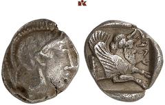 DIE SAMMLUNG DR. KAYA SAYAR, TEIL I - LYKIEN, PAMPHYLIEN UND KILIKIEN LYCIA. Dynastische Prägungen. Kherei AR-Hemidrachme, 430/410 v. Chr., unbestimmte Münzstätte (Xanthos?); 1,91 g. Athenakopf r. mit