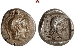 DIE SAMMLUNG DR. KAYA SAYAR, TEIL I - LYKIEN, PAMPHYLIEN UND KILIKIEN LYCIA. Dynastische Prägungen. Kherei AR-Hemidrachme, 430/410 v. Chr., Xanthos; 2,12 g. Athenakopf r. mit attischem Helm//In Incusu
