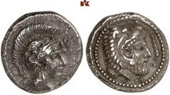 DIE SAMMLUNG DR. KAYA SAYAR, TEIL I - LYKIEN, PAMPHYLIEN UND KILIKIEN LYCIA. Dynastische Prägungen. Erbbina AR-Stater, 400/390 v. Chr., Telmessos; 8,49 g. Athenakopf r. mit attischem Helm, davor linea