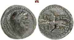 DIE SAMMLUNG DR. KAYA SAYAR, TEIL I - LYKIEN, PAMPHYLIEN UND KILIKIEN LYCIA. Prägungen lykischer Städte. TERMESSOS Æs, 1. Jahrhundert v. Chr.; 6,28 g. Zeuskopf r., dahinter Zepter//Geflügelter Blitz. 