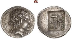 DIE SAMMLUNG DR. KAYA SAYAR, TEIL I - LYKIEN, PAMPHYLIEN UND KILIKIEN LYCIA. Prägungen der lykischen Liga. Periode IV: Silbermünzen der Bezirke, reduzierte Kitarephoroi (?). KRAGOS AR-Hemidrachme, nac