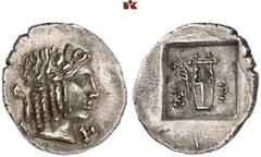 DIE SAMMLUNG DR. KAYA SAYAR, TEIL I - LYKIEN, PAMPHYLIEN UND KILIKIEN LYCIA. Prägungen der lykischen Liga. Periode IV: Silbermünzen der Bezirke, reduzierte Kitarephoroi (?). KRAGOS AR-Hemidrachme, nac