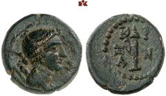 DIE SAMMLUNG DR. KAYA SAYAR, TEIL I - LYKIEN, PAMPHYLIEN UND KILIKIEN LYCIA. Prägungen der lykischen Liga. Periode V: Bronzemünzen der Bezirke, Serie C. KRAGOS Æs, 27 v. Chr./40 n. Chr., Xanthos; 3,23