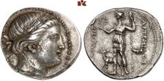 DIE SAMMLUNG DR. KAYA SAYAR, TEIL I - LYKIEN, PAMPHYLIEN UND KILIKIEN PAMPHYLIA. PERGE. AR-Tetradrachme, 2. Jahrhundert v. Chr.; 16,91 g. Artemiskopf r., über der Schulter Köcher//Artemis steht l. mit
