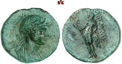 DIE SAMMLUNG DR. KAYA SAYAR, TEIL I - LYKIEN, PAMPHYLIEN UND KILIKIEN CILICIA. ANEMURION. Æs, geprägt unter Antiochos IV. von Commagene, 38/72; 4,32 g. Drapierte Büste der Iotape r. mit Diadem//Männli