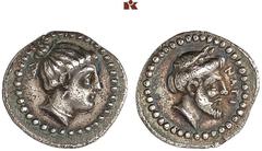 DIE SAMMLUNG DR. KAYA SAYAR, TEIL I - LYKIEN, PAMPHYLIEN UND KILIKIEN CILICIA. NAGIDOS. AR-Obol, 420/380 v. Chr.; 0,72 g. Aphroditekopf r.//Dionysoskopf r. mit Efeukranz. Göktürk 1 var.; SNG France 2,