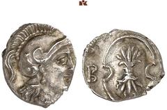 DIE SAMMLUNG DR. KAYA SAYAR, TEIL I - LYKIEN, PAMPHYLIEN UND KILIKIEN CILICIA. TARSOS. Balakros, 333-323 v. Chr., Satrap. AR-Obol; 0,62 g. Athenakopf r. mit attischem Helm//Schild, darauf Blitz. SNG F