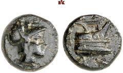 DIE SAMMLUNG DR. KAYA SAYAR, TEIL I - LYKIEN, PAMPHYLIEN UND KILIKIEN CILICIA. TARSOS. Æs, geprägt unter Demetrios I. Poliorketes von Makedonien, 298/295 v. Chr.; 1,69 g. Kopf des Demetrios Poliorkete