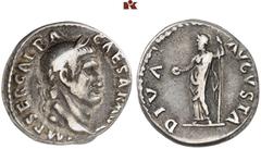 MÜNZEN DER ANTIKEN WELT AUS DIVERSEM BESITZ RÖMISCHE MÜNZEN. MÜNZEN DER RÖMISCHEN KAISERZEIT. Galba, 68-69 AR-Denar, Rom; 3,36 g. Kopf r. mit Lorbeerkranz//Livia steht l. mit Patera und Zepter. BMC 8;