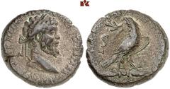 MÜNZEN DER ANTIKEN WELT AUS DIVERSEM BESITZ RÖMISCHE MÜNZEN. MÜNZEN DER RÖMISCHEN KAISERZEIT. Septimius Severus, 193-211 B-Tetradrachme, Jahr 6 (= 197/198), Alexandria (Aegyptus); 12,68 g. Kopf r. mit