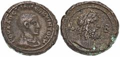 ROMAN COINS MÜNZEN DER RÖMISCHEN KAISERZEIT Traianus Decius, 249-251 für Hostilianus. B-Tetradrachme, Jahr 2 (= 250/251), Alexandria (Aegyptus); 14,73 g. Drapierte Büste r.//Kopf des Zeus mit Lorbeerk
