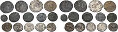 ROMAN COINS LOTS RÖMISCHER MÜNZEN Lot spätrömischer Bronzemünzen: Das interessante Lot enthält elf tetrarchische und constantinische Folles in teilweise vorzüglichen Qualitäten, sowie eine Prägung Jov