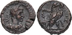 ROMAN COINS MÜNZEN DER RÖMISCHEN KAISERZEIT Quintillus, 270. B-Tetradrachme, Jahr 1 (= 270), Alexandria (Aegyptus); 9,24 g. Drapierte Büste r. mit Lorbeerkranz//Adler steht r. mit Palmzweig und Kranz 