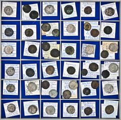 ROMAN COINS LOTS RÖMISCHER MÜNZEN Lot römischer Antoniniane: Das interessante Lot enthält Silber- und Bronze-Antoniniane von Gordianus III. bis Maximianus II. Galerius. Hervorzuheben sind dabei Prägun
