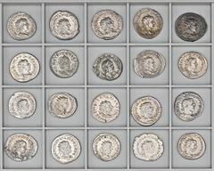 ROMAN COINS LOTS RÖMISCHER MÜNZEN Lot römischer Silbermünzen: Das interessante Lot enthält 20 Antoniniane des 3. Jahrhunderts, darunter Prägungen von Gordianus III.; Philippus I.; Herennia Etruscilla;