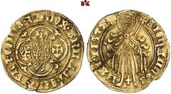 EUROPEAN COINS AND MEDALS NIEDERLANDE, GELDERN Herzogtum. Arnold von Egmond, 1423-1473. Goldgulden (Florin d'or) / St. Jansgoudgulden o. J. Arnheim. 3.11 g. Fünf Wappenschilde ins Kreuz gestellt, umhe