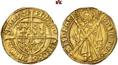 EUROPEAN COINS AND MEDALS NIEDERLANDE, HOLLAND Grafschaft. Philipp der Gute, 1433-1467. Florin d'or de Bourgogne (Bourgondische Goudgulden) o. J. (1466-1467), Dordrecht. 3.39 g. Vierfeldiges, burgundi