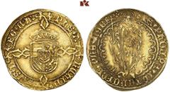 EUROPEAN COINS AND MEDALS NIEDERLANDE, HOLLAND Grafschaft. Philipp der Schöne, 1482-1506. Florin d'or aus St. Philippe (Philippusgoudgulden) o. J. (1496-1499), Dordrecht. 3.27 g. Gekröntes, vierfeldig