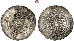 EUROPEAN COINS AND MEDALS NIEDERLANDE, FRIESLAND Grafschaft. Egbert II. 1068-1090. Denar (Denier of Penning), Dokkum. 0.72 g. ‰ ECBERTVS Gekröntes, bärtiges Brustbild v. v.//DOGGINGVN Zwei lockige, bä