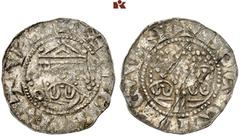 EUROPEAN COINS AND MEDALS NIEDERLANDE, FRIESLAND Grafschaft. Egbert II. 1068-1090. Denar (Denier of Penning), Dokkum. 0.71 g. ‰ ECBERTVSI Gekröntes, bärtiges Brustbild v. v.//DOGGIyGVy Zwei lockige, b