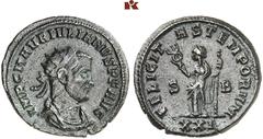ROMAN COINS MÜNZEN DER RÖMISCHEN KAISERZEIT Julianus in Pannonien, 284-285. Æ-Antoninian, Siscia, 2. Offizin; 3.42 g. Drapierte Büste r. mit Strahlenbinde//Felicitas steht l. mit Caduceus und Zepter. 