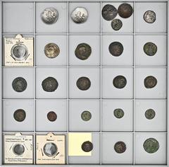 ROMAN COINS LOTS RÖMISCHER MÜNZEN Lot römischer Münzen: Das Lot beinhaltet hauptsächlich römische Bronzeprägungen der Tetrarchie und der konstantinischen Dynastie. Zusätzlich sind zwei alexandrinische