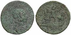 GREEK COINS ATTICA ATHEN. Æs, 150/200; 9,84 g. Büste der Athena r. mit attischem Helm//Themistokles steht l. mit Tropaion auf Galeere und bekränzt Eule. Kroll/Walker -; Svoronos Taf. 97, 11; von Mosch