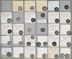 ROMAN COINS LOTS RÖMISCHER MÜNZEN Lot römischer Münzen: Enthalten sind Denare der Republik (Crawf. 344/3, 345/1 und 352/1 c) und Kaiserzeit, darunter Prägungen des Augustus, Vespasianus, Titus, Domiti