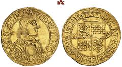 DEUTSCHE MÜNZEN UND MEDAILLEN BRANDENBURG-PREUSSEN BRANDENBURG, MARKGRAFSCHAFT, SEIT DEM 14. JAHRHUNDERT KURFÜRSTENTUM Friedrich Wilhelm, der Große Kurfürst, 1640-1688. Dukat 1659, Lünen. 3,34 g FRID 