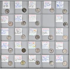 LOTS RÖMISCHER MÜNZEN Lot römischer Silbermünzen: Das interessante Lot enthält Denare der römischen Kaiserzeit sowie einen augusteischen Quinar (RIC² 276). Darunter sind auch Denare des 3. Jahrhundert