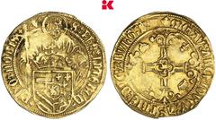 Limburg and North Brabant BELGIEN BRABANT Karl V. (Karl I. von Spanien), 1506-1555. Florin d'or au St. Philippe (Philippusgoudgulden) o. J. (1507-1516), Antwerpen. 3,27 g Gekröntes, vierfeldiges Wappe