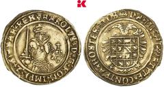 Limburg and North Brabant BELGIEN BRABANT Karl V. (Karl I. von Spanien), 1506-1555. Florin Carolus d'or (Gouden Karolusgulden) o. J. (1521-1545), Antwerpen. 2,91 g Mit und als Trennungszeichen. Gekrön